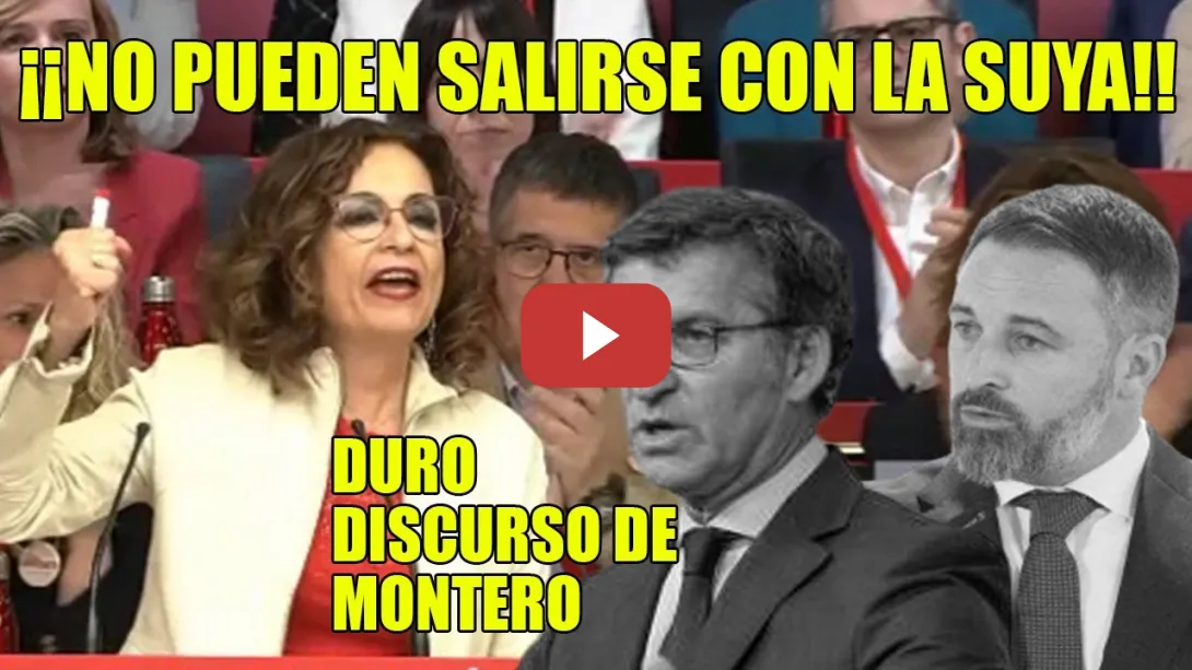 Embedded thumbnail for Montero ZURRA a Aznar y sus DISCÍPULOS Feijóo y Abascal⚡¡PEDRO QUÉDATE,NO PUEDEN SALIRSE con la SUYA
