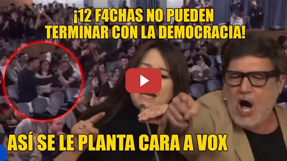 Embedded thumbnail for ✊¡12 FACHAS NO pueden acabar con la DEMOCRACIA! Lluís Mijoler y Laure Vega PLANTAN cara a los ULTRAS
