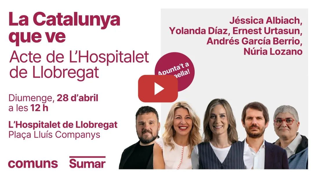 Embedded thumbnail for La Catalunya que ve. Jessica, Yolanda, Ernest, Andrés i Núria a l&#039;Hospitalet de Llobregat.
