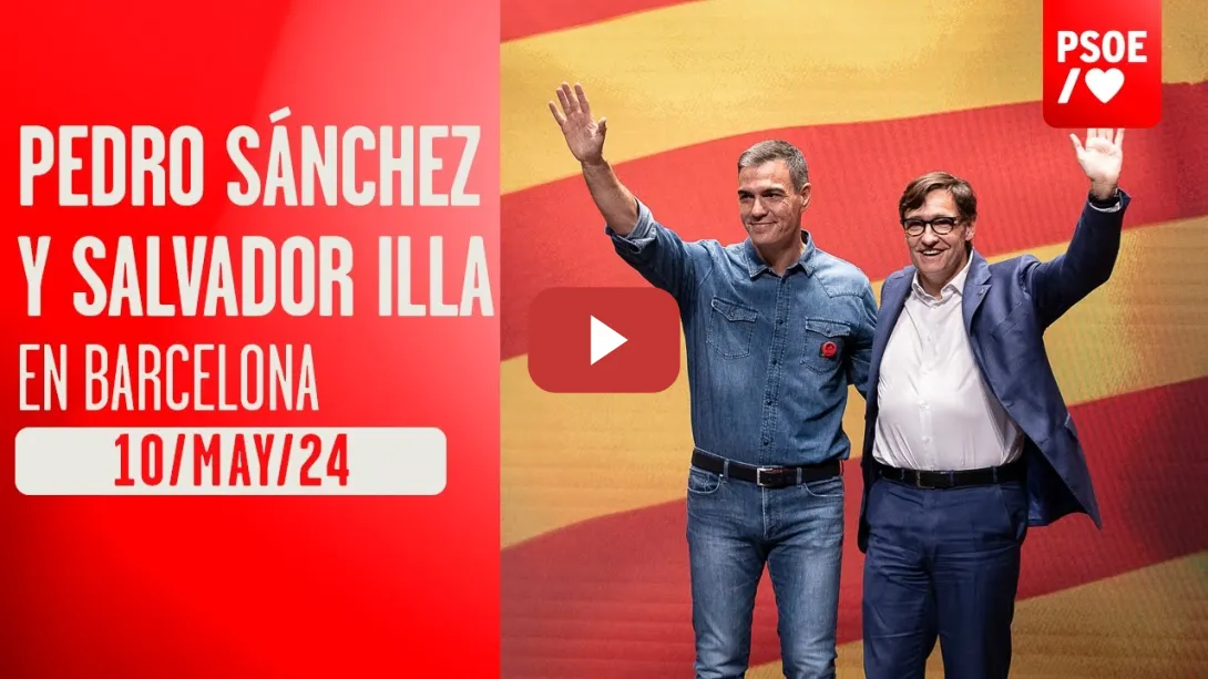 Embedded thumbnail for Pedro Sánchez y Salvador Illa cierran la campaña electoral catalana en Barcelona