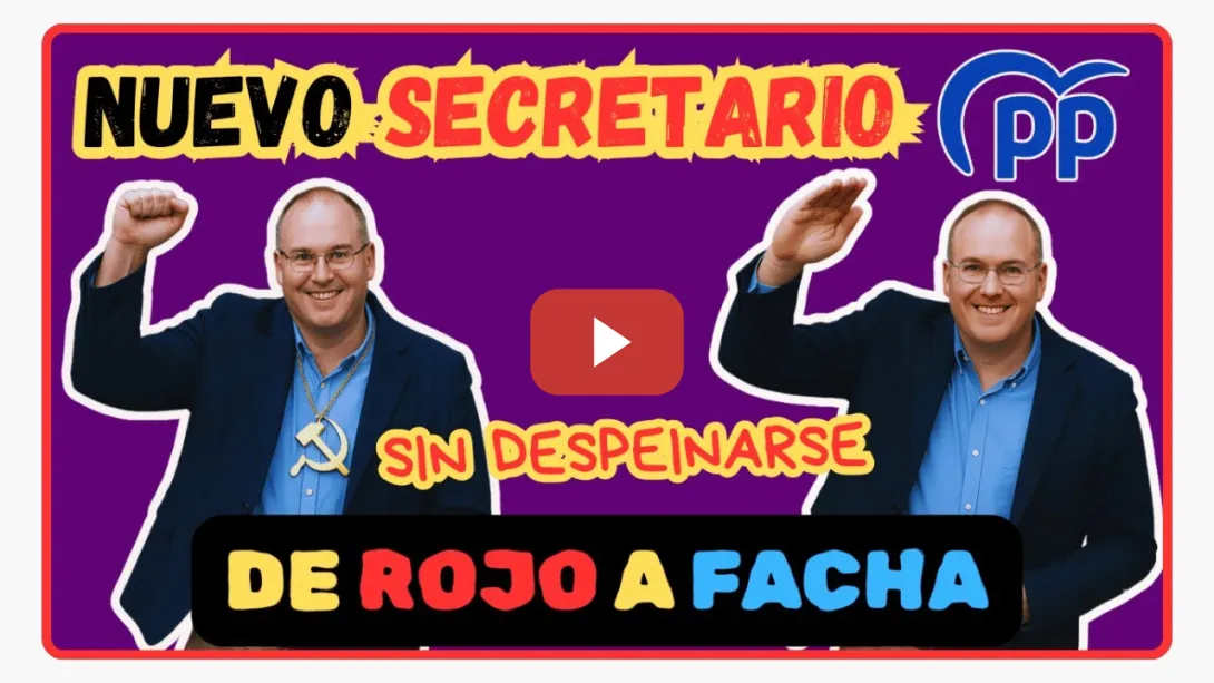 Embedded thumbnail for 🔥👔Miguel Tellado: De la hoz y el martillo a nuevo secretario general del PP, que le ladra a Podemos