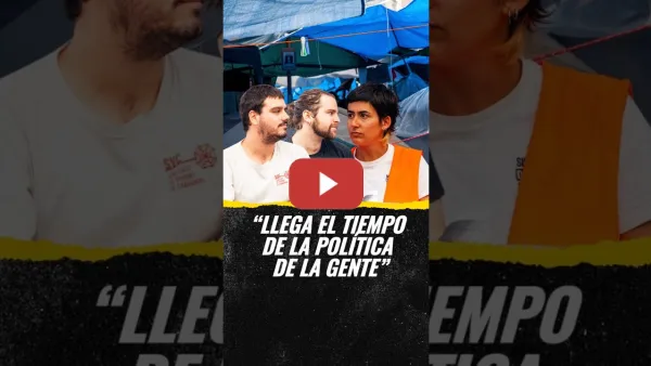 Embedded thumbnail for "Llega el tiempo de la política de la gente", Sindicatos de vivienda en Sol (CARNE CRUDA)