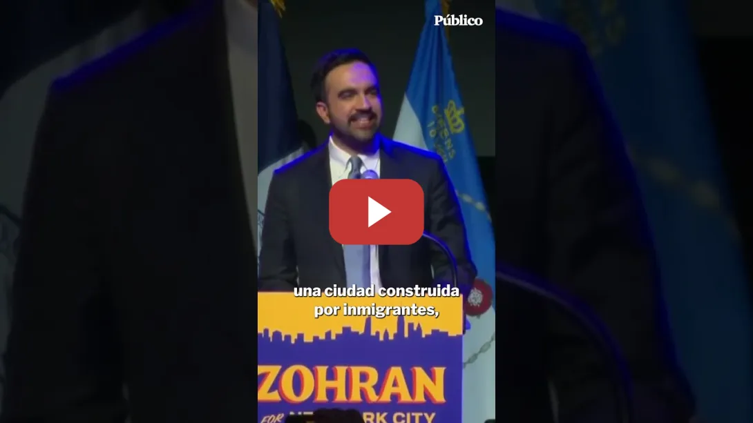 Embedded thumbnail for El aplaudido mensaje de Zohran Mamdani, nuevo alcalde electo de Nueva York, a Donald Trump