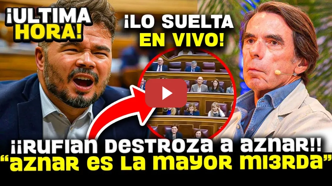 Embedded thumbnail for 💥¡¡BOMBAZO!! RUFIÁN ESTALLA CONTRA AZNAR: “NO ES EJEMPLO DE NADA, ¡ES UN SEÑOR DE LA GUERRA!”