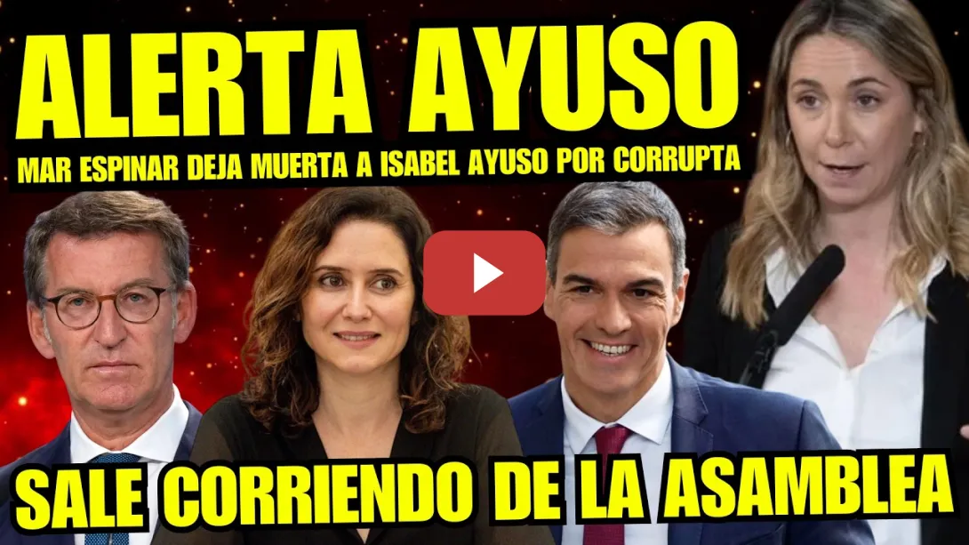 Embedded thumbnail for ¡BRUTAL! MAR ESPINAR DENUNCIA A AYUSO “DESTAPA UN NUEVO CASO DE CORRUPCIÓN Y LA ASAMBLEA ESTALLA”