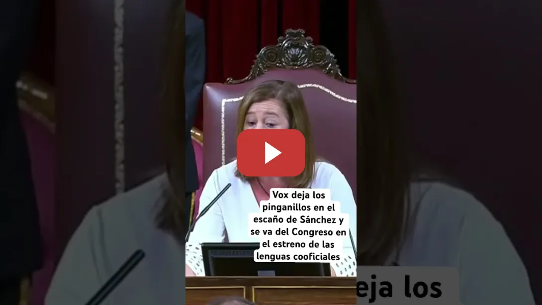 Embedded thumbnail for Vox deja los pinganillos en el escaño de Sánchez y abandonan. Congreso. Estreno lenguas cooficiales