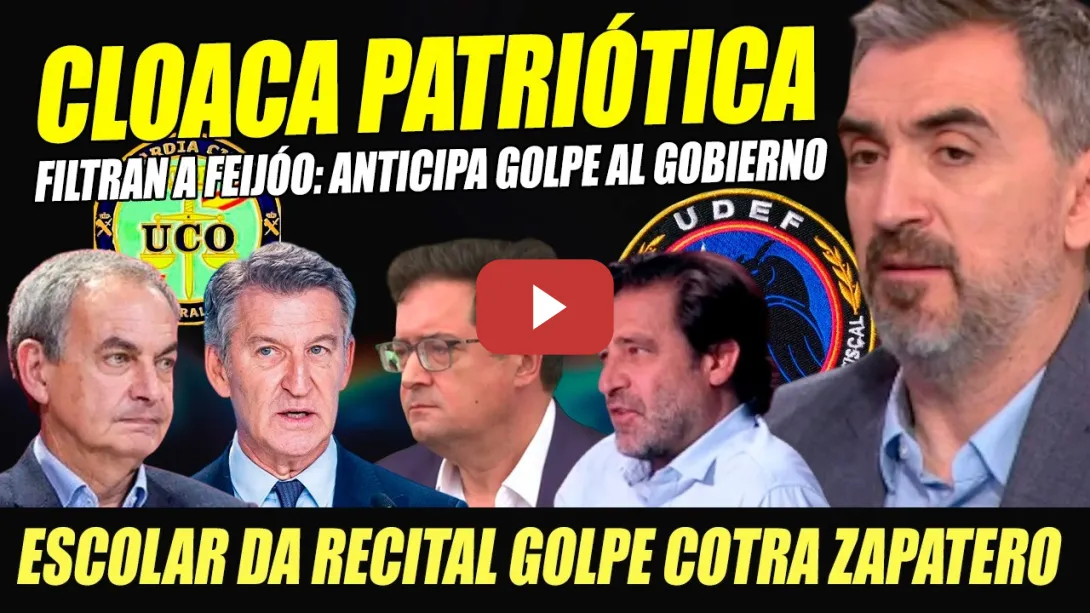 Embedded thumbnail for ESCOLAR DA JAQUE AL PP. FEIJÓO SE DELATA: CLOACAS LE FILTRAN,ANTICIPA GOLPE CONTRA GOBIERNO ZAPATERO