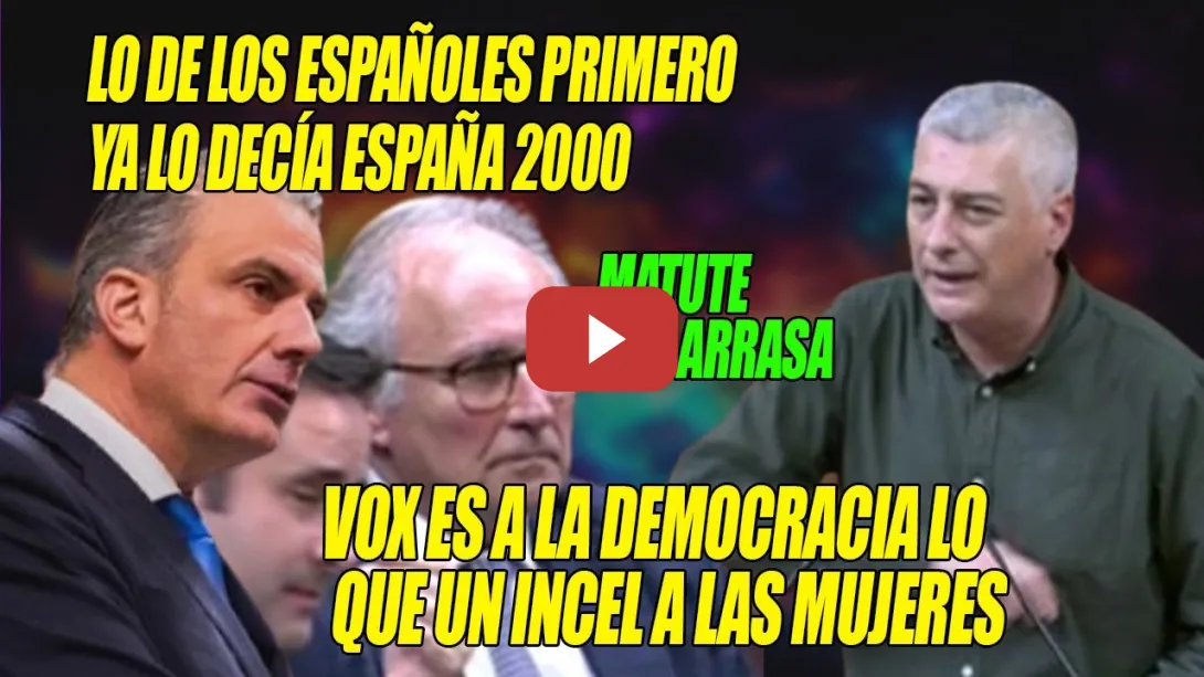 Embedded thumbnail for Lección de Matute a Vox desmontando SUS MANTRAS👏¡NO EXISTE NORMA PARA q un SIN PAPELES COBRE AYUDAS!