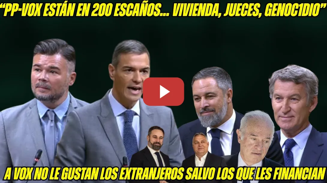 Embedded thumbnail for RUFIÁN SOLTANDO VERDADES: JUECES, VIVIENDA y PALESTINA. SÁNCHEZ responde a FEIJÓO y FALTÓN ABASCAL