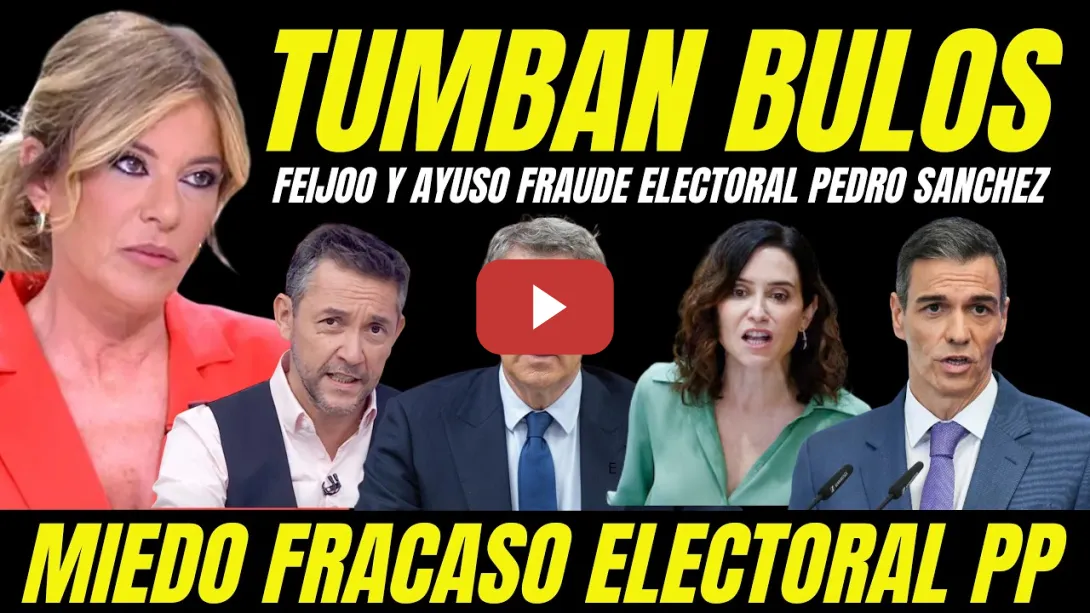 Embedded thumbnail for AYUSO LOCA SIN PINGANILLO Y FEIJÓO DESQUICIADO PILLADOS SOLTANDO BULOS FRAUDE ELECTORAL