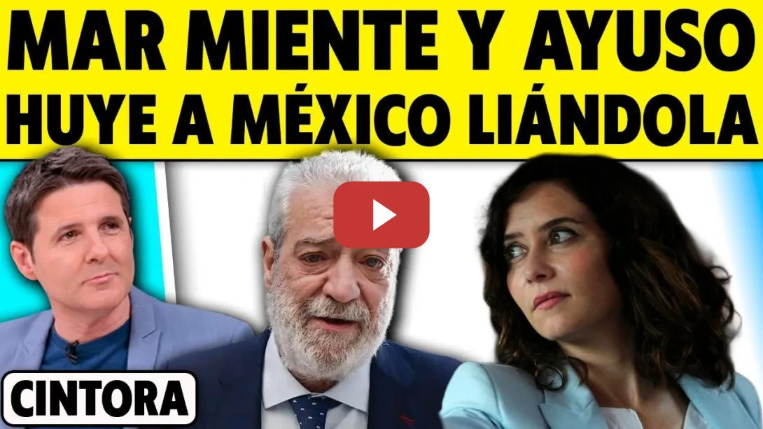Embedded thumbnail for MIGUEL ÁNGEL RODRÍGUEZ MIENTE Y AYUSO HUYE A MÉXICO LIÁNDOLA