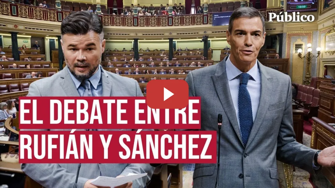 Embedded thumbnail for El aplaudido discurso de Rufián ante Pedro Sánchez: &quot;Está bien, pero llega tarde&quot;