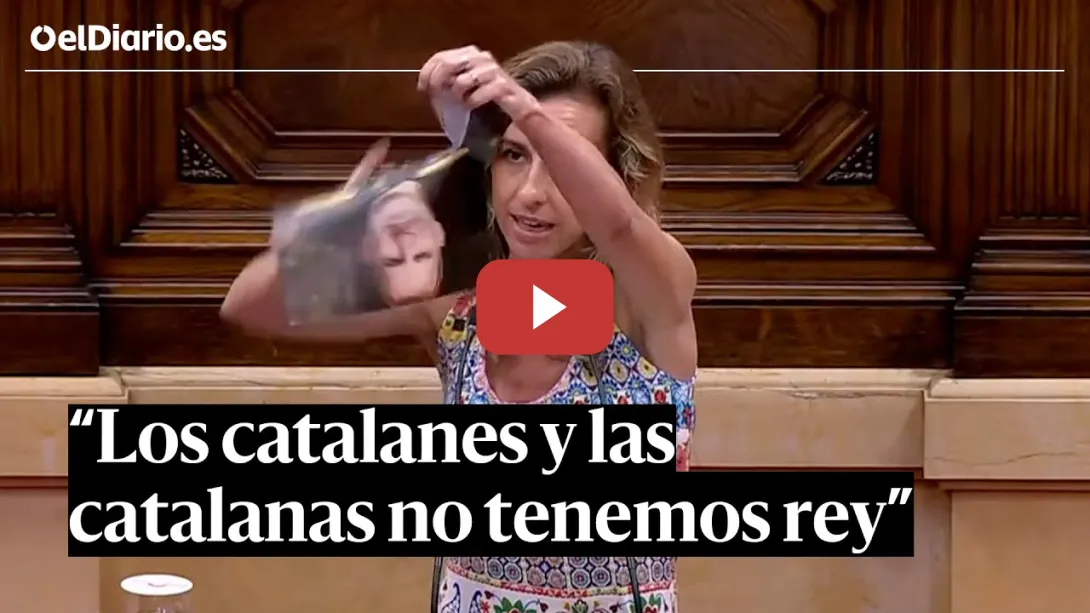 Embedded thumbnail for Una DIPUTADA de la CUP ROMPE una foto de FELIPE VI en el PARLAMENT de CATALUNYA