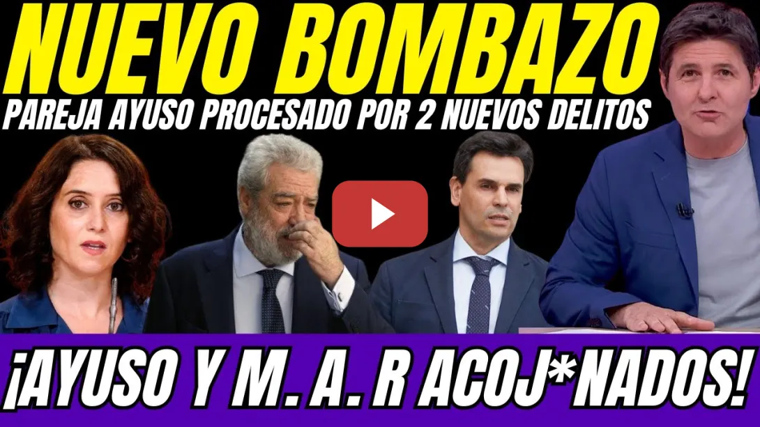 Embedded thumbnail for 💣 ¡La PAREJA de Ayuso PROCESADA! Cintora REVELA DOS NUEVOS DELITOS FISCALES de Gonzalez Amador