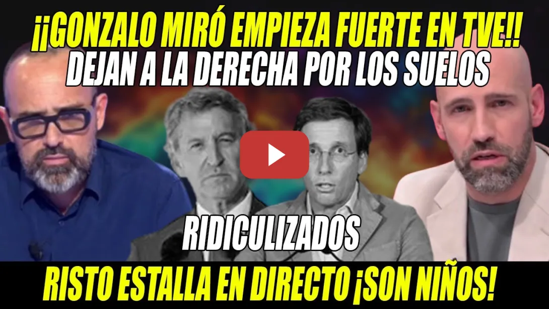 Embedded thumbnail for RISTO Mejide y G. MIRÓ COLISIONAN contra Feijóo y Almeida💥¡SON NIÑOS! ORGULLOSO de nuestra GENTE