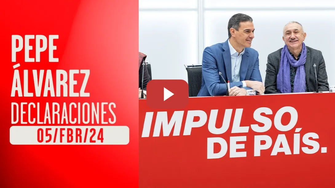 Embedded thumbnail for Declaraciones de Pepe Álvarez de UGT tras la reunión con PSOE