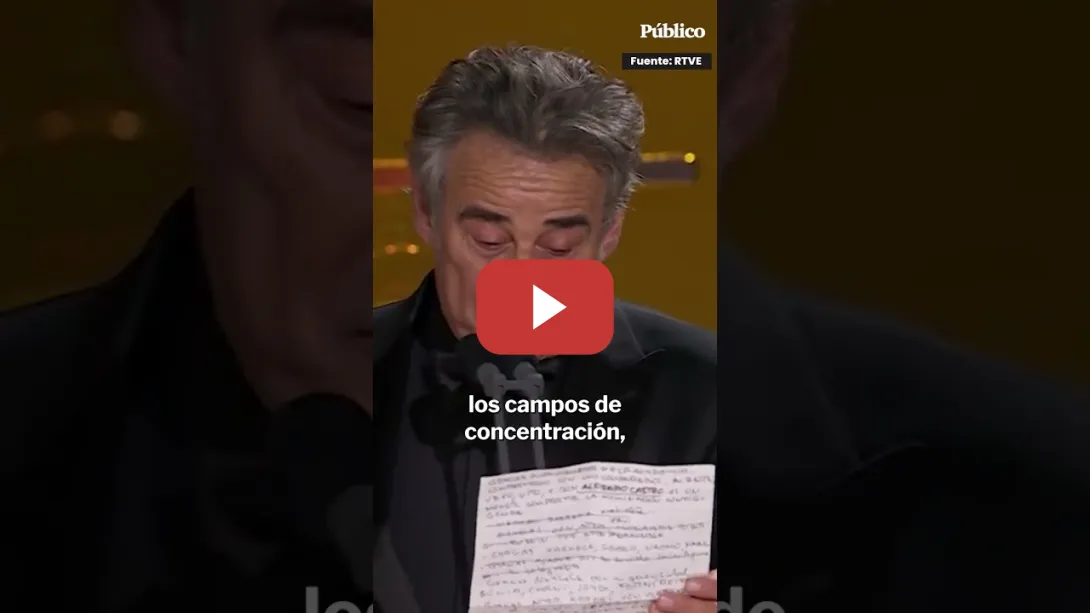 Embedded thumbnail for El aplaudido discurso del actor, Eduard Fernández, contra el fascismo en la gala de los Goya