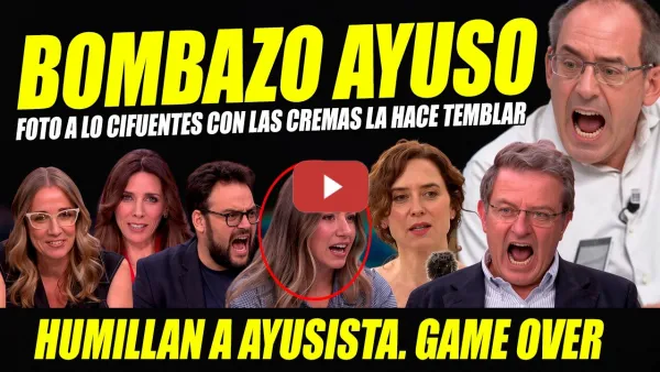 Embedded thumbnail for BOMBAZO: FINAL DE AYUSO POR FOTOS SECRETAS A LO CIFUENTES DEL PP. HUMILLAN A NOELIA NÚÑEZ POR ÁTICO