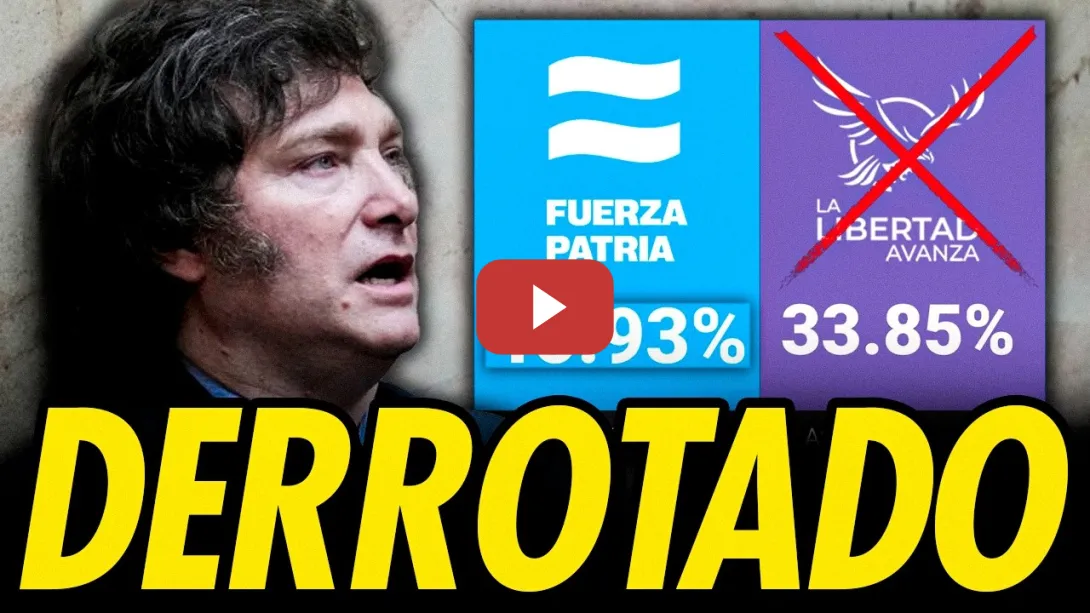 Embedded thumbnail for DERROTA HISTÓRICA DE JAVIER MILEI EN LAS ELECCIONES DE LA PROVINCIA DE BUENOS AIRES