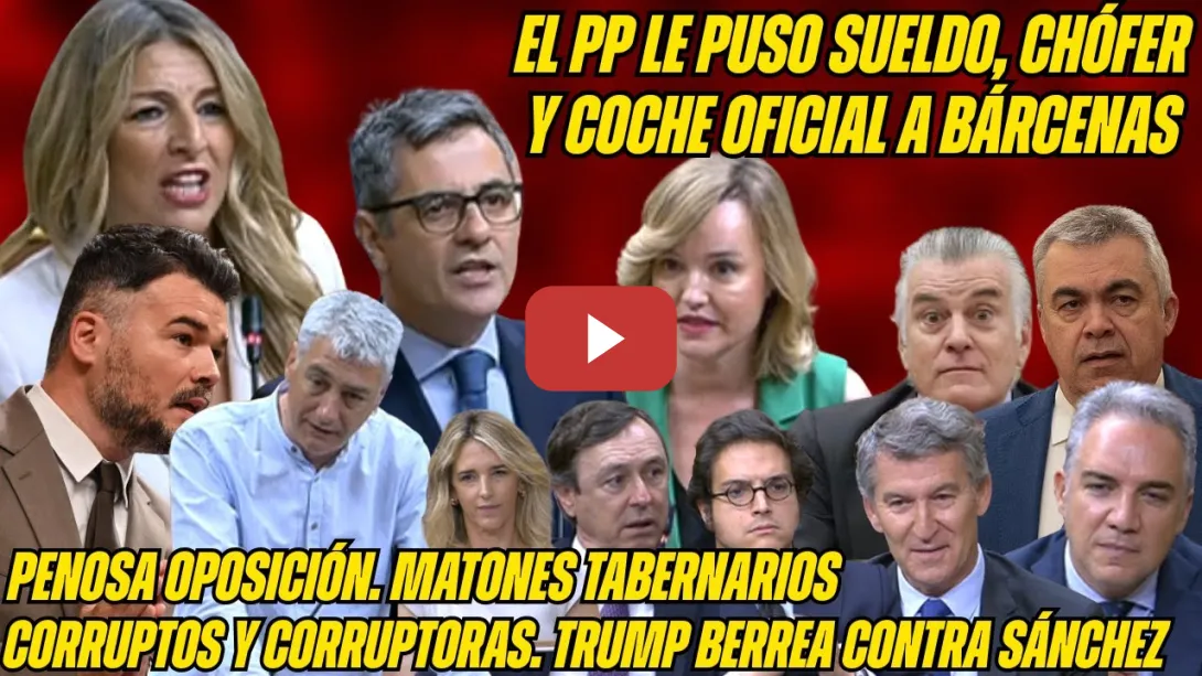 Embedded thumbnail for ¡ESPAÑA CABREA al FASCISTA TRUMP! BRONCA PP en el CONGRESO SESIÓN CONTROL. MINISTROS TUMBAN a FEIJÓO