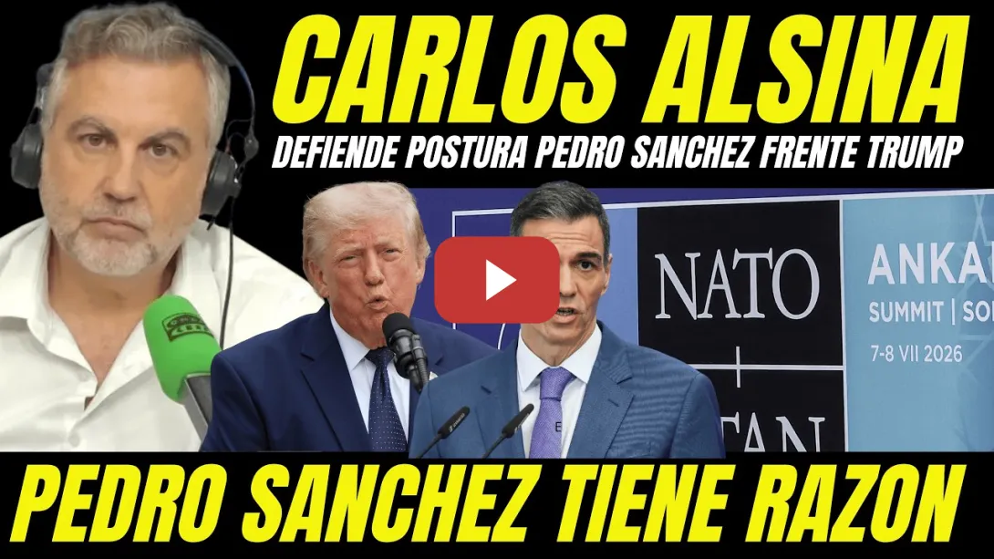 Embedded thumbnail for CARLOS ALSINA HACE RABIAR A FEIJÓO POR DEFENDER A PEDRO SÁNCHEZ Y ARREMETER CONTRA TRUMP CUMBRE OTAN