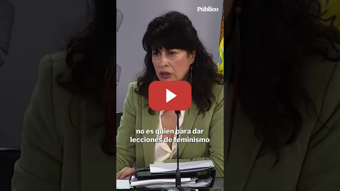 Embedded thumbnail for Ana Redondo al PP: "No pueden dar lecciones de feminismo cuando sabe Dios lo que tienen dentro"