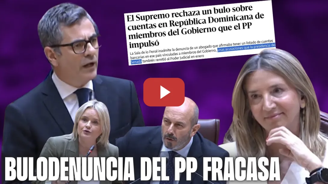 Embedded thumbnail for BOLAÑOS ACABA con los SUEÑOS del PP: ¡¡El SUPREMO ARCHIVA la BULODENUNCIA del SENADO!!