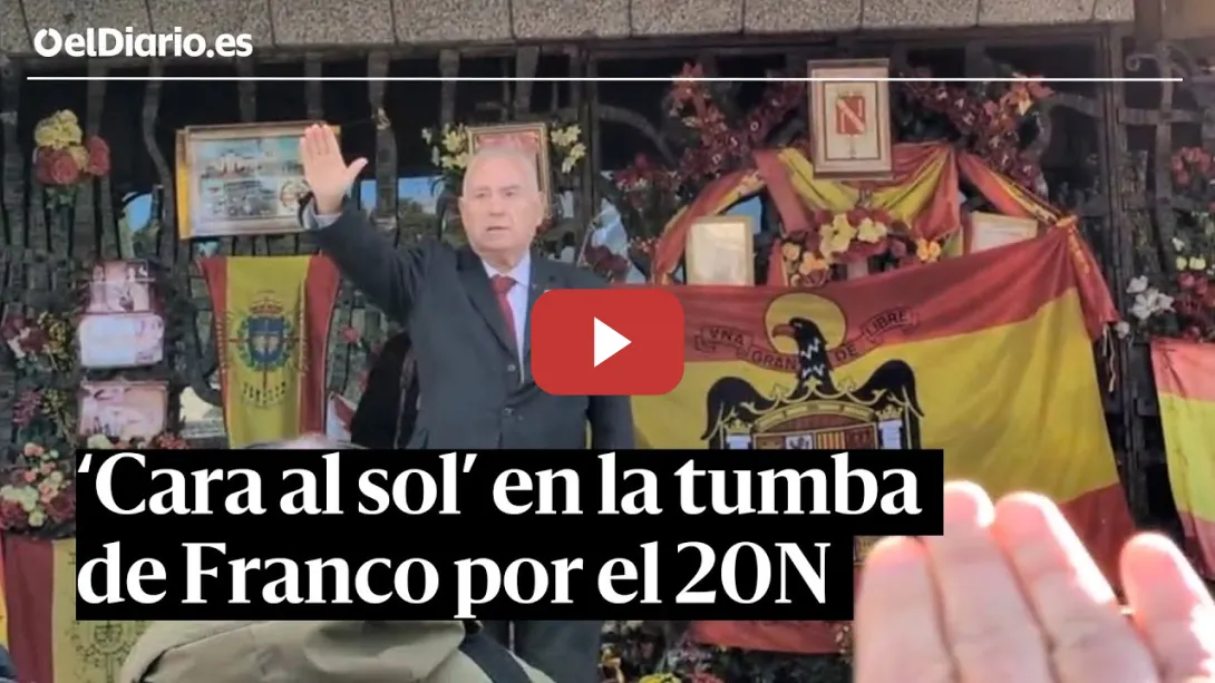 Embedded thumbnail for &#039;Cara al sol&#039; y saludos fascistas en la tumba de Franco por el 20N