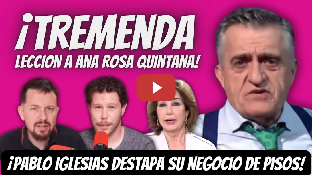 Embedded thumbnail for El Gran Wyoming RETRATA a Ana Rosa Quintana - Pablo Iglesias DESTAPA su NEGOCIO INMOBILARIO