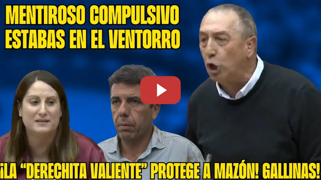 Embedded thumbnail for BALDOVÍ ABOCHORNA a MAZÓN y HUMILLA a VOX por COBARDES: ¡MENTIROSO COMPULSIVO!