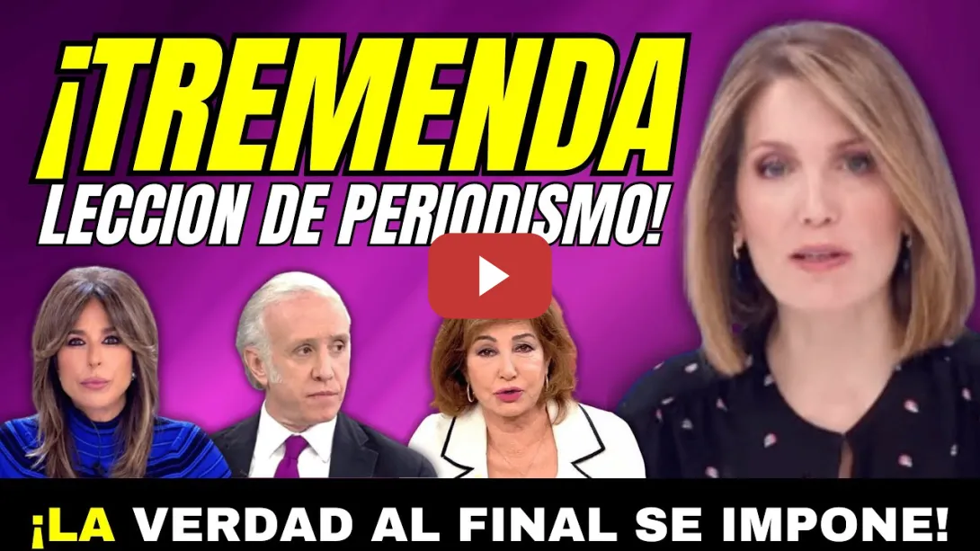 Embedded thumbnail for LA LECCIÓN DE SILVIA INTXAURRONDO A LAS ANA ROSA, INDA DE LA CAVERNA MEDIÁTICA SOBRE PERIODISMO