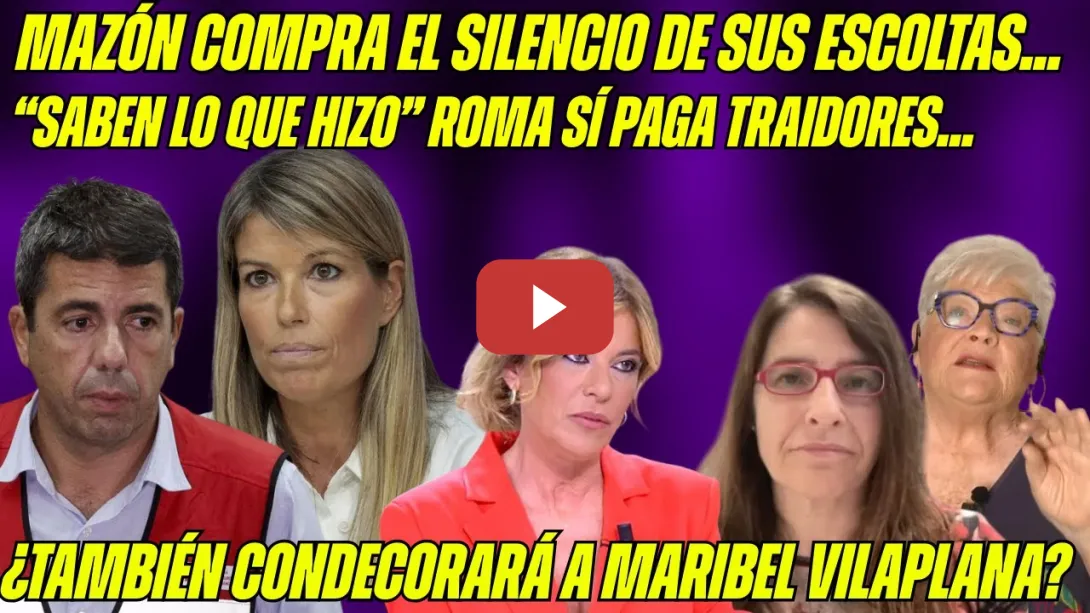 Embedded thumbnail for Nuevo ESCÁNDALO MAZÓN: MEDALLA a los POLICÍAS por ESCOLTARLO en “El VENTORRO&quot; ¡¡SILENCIO CORRUPTO!!