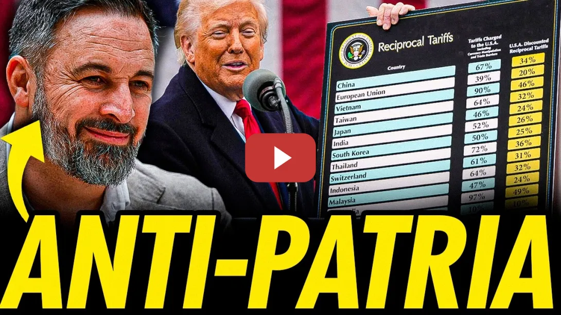 Embedded thumbnail for VERGONZOSO: TRUMP SUBE ARANCELES A ESPAÑA Y VOX LO DEFIENDE