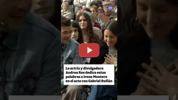 Embedded thumbnail for La actriz de KARATEKA, Andrea Ros, cuenta cómo conoció a Irene Montero en el acto con Gabriel Rufián