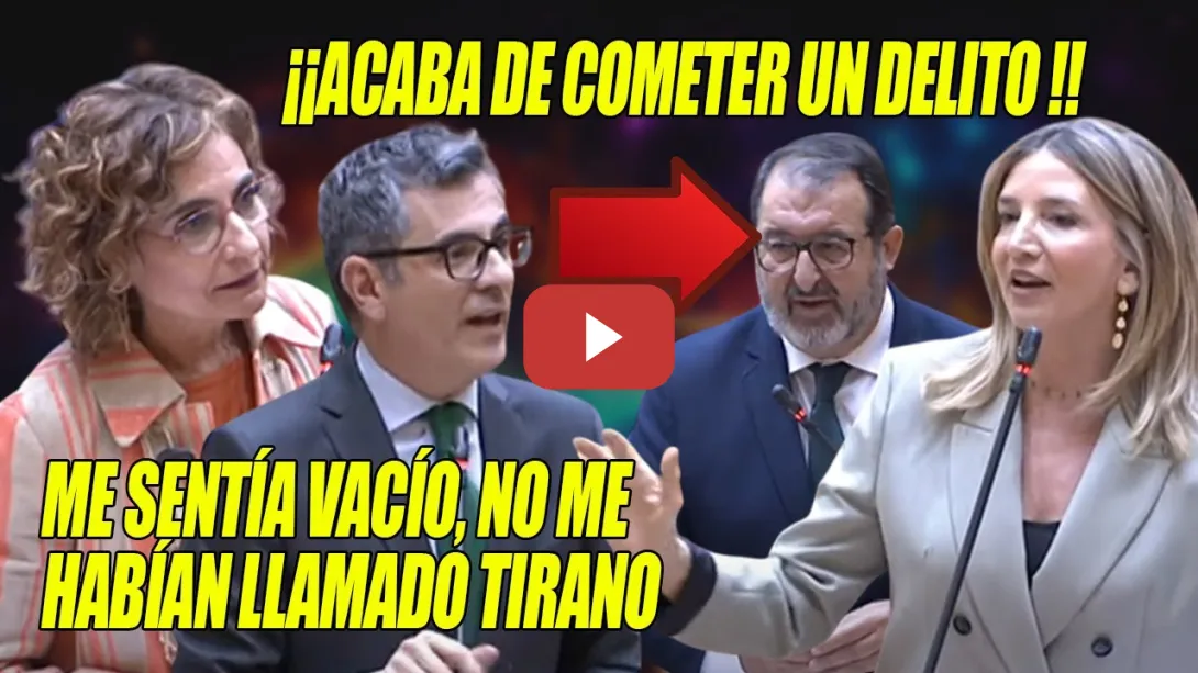 Embedded thumbnail for 💥Senador del PP DELINQUE en el SENADO y Bolaños lo AC0JONA💥Montero RIDICULIZA de nuevo a Alicia G.