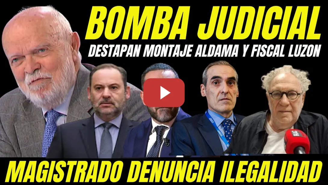 Embedded thumbnail for MAGISTRADO MARTÍN PALLÍN DENUNCIA AL FISCAL LUZÓN Y ALDAMA POR MONTAJE JUDICIAL CASO ÁBALOS