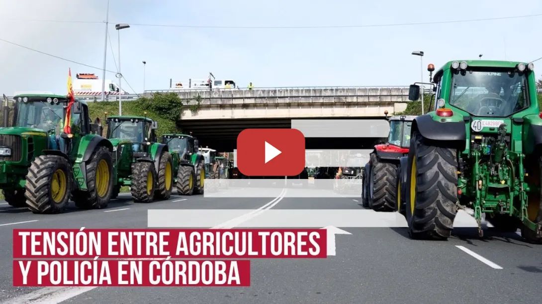 Embedded thumbnail for Altercados en una protesta de agricultores en Córdoba