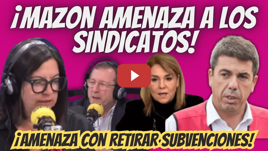 Embedded thumbnail for Angels Barcelo ARREMETE contra la Vicepresidenta de Mazón por AMENAZAR a los SINDICATOS