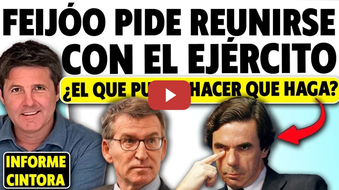Embedded thumbnail for ECHADOS AL MONTE: FEIJÓO PIDE REUNIRSE CON EL EJÉRCITO Y EL PP LLAMA PERRA CANICHE A UNA MINISTRA