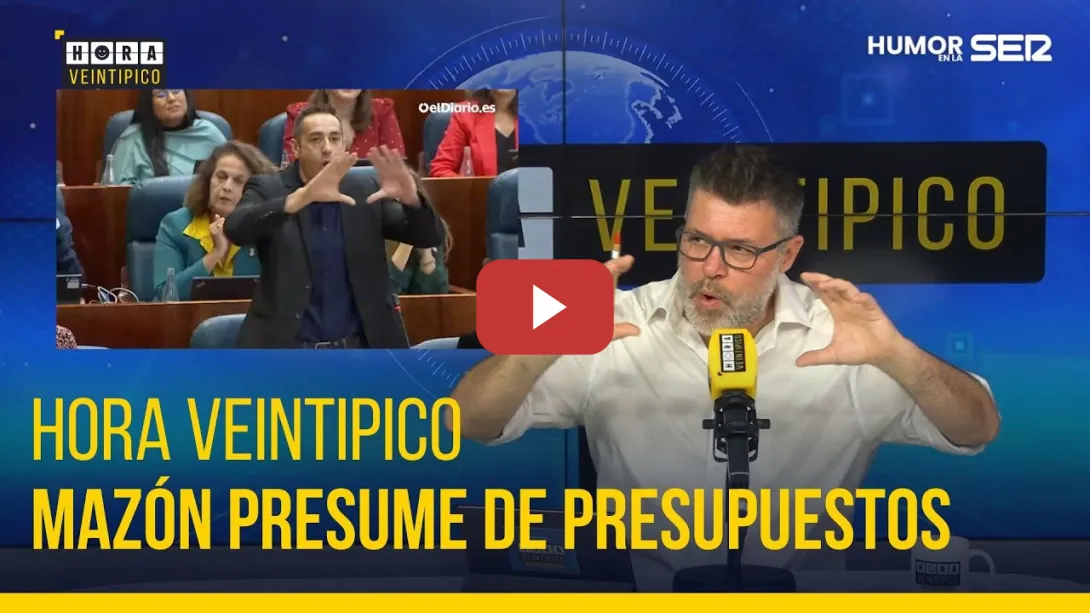 Embedded thumbnail for Hora Veintipico | Carlos Mazón presume de presupuestos