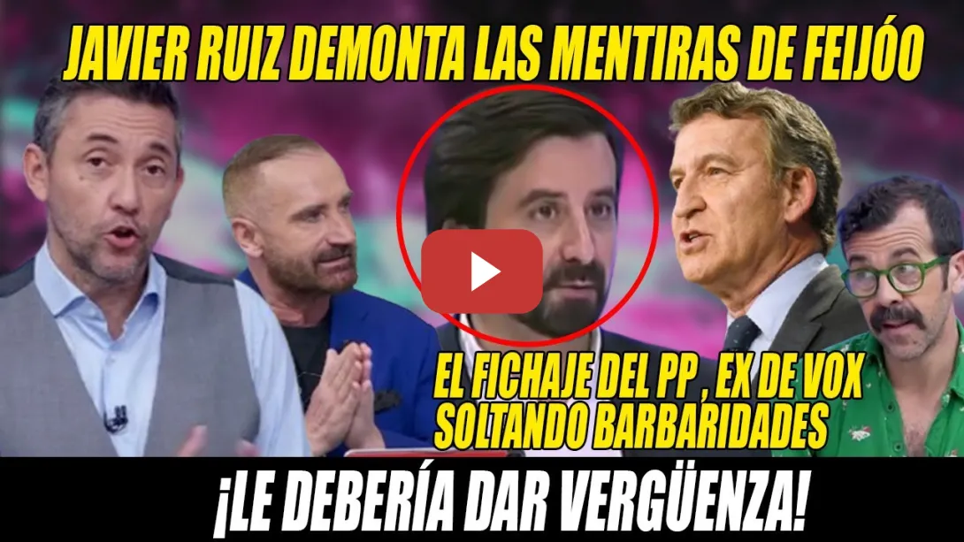 Embedded thumbnail for TREMENDO BAÑO de Javier Ruiz y Padula a Feijóo DESMONTANDO MENTIRAS⭐¡Las CIFRAS NO se pueden TORCER!