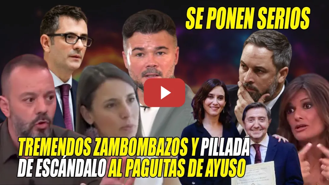 Embedded thumbnail for PILLADA💥ATENCIÓN a como REVIENTAN Maestre,Bolaños,Rufián y Montero x llegada de ABASCAL al GOBIERNO