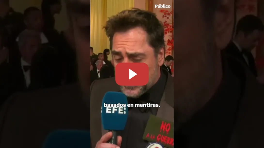 Embedded thumbnail for Javier Bardem alza la voz en los Oscar por Irán: "Es otra guerra ilegal matando gente inocente"