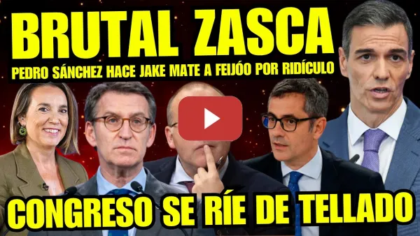 Embedded thumbnail for ¡BRUTAL! PEDRO SÁNCHEZ SE MOFA DE FEIJÓO POR NUEVO RIDÍCULO DEL PP “EL CONGRESO SE RÍE DE TELLADO”