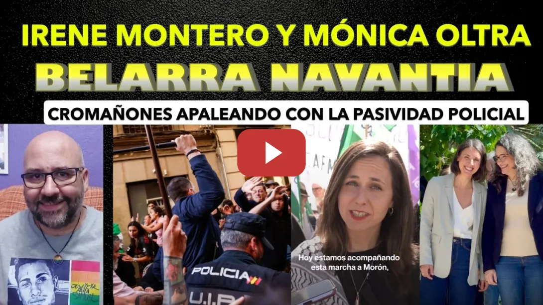 Embedded thumbnail for Irene Montero y Mónica Oltra. Cromañes de Abascal apaleando delante de la policía. Belarra Navantia.