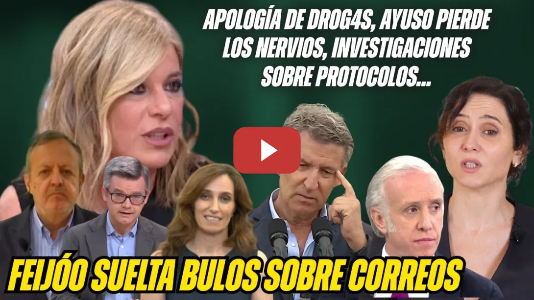 Embedded thumbnail for ZASCA a FEIJÓO: CLOACAS y CORREOS. SARTA de ESTUPIDECES de AYUSO. CONFIESAN PROTOCOLOS RESIDENCIAS!
