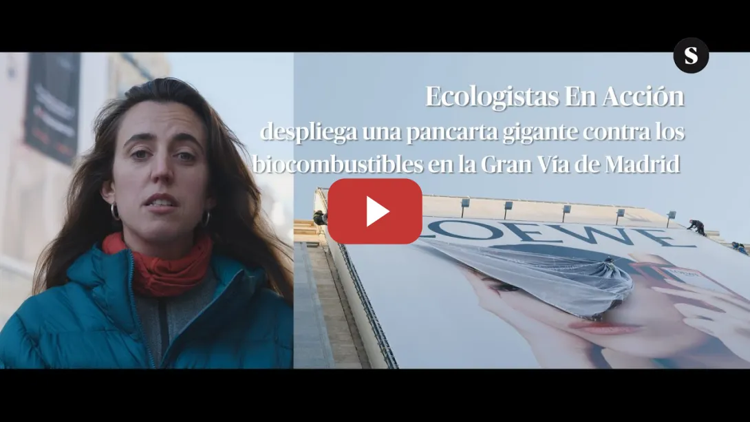 Embedded thumbnail for Ecologistas En Acción despliega una pancarta gigante contra los biocombustibles en Madrid