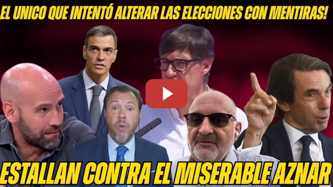 Embedded thumbnail for Gonzalo Miró, Puente, Losada e Illa DESPACHAN a AZNAR ¡PSI-CÓ-PATA! MENTIRA, CORRUPCIÓN y GUERRA!