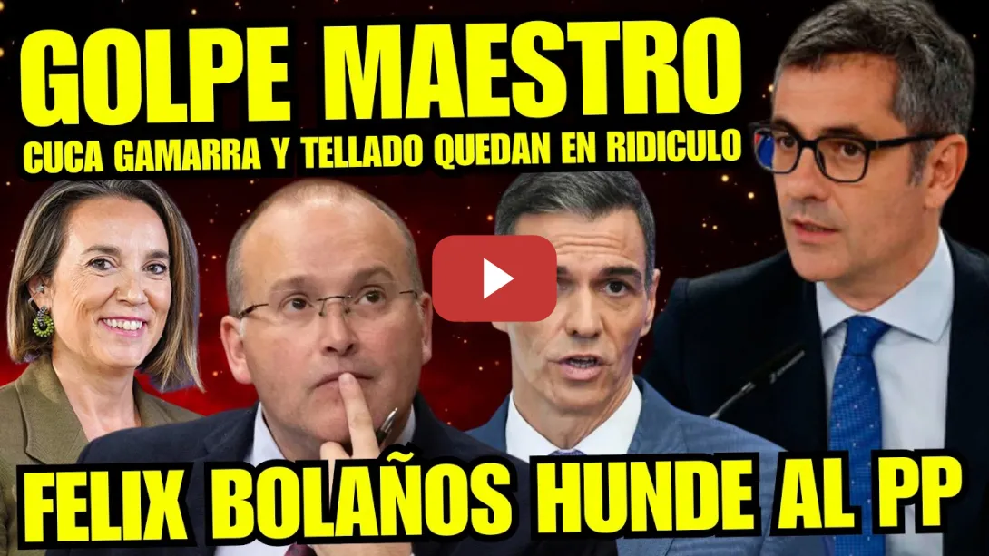 Embedded thumbnail for FELIX BOLAÑOS PEGA BRUTAL LECCIÓN a CUCA GAMARRA y TELLADO QUE PROVOCA LAS RISAS DEL CONGRESO