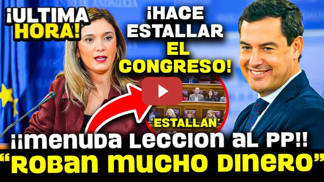 Embedded thumbnail for 💥¡¡CONTUNDENTE RÉPLICA DE MARÍA MÁRQUEZ A MORENO BONILLA (PP)!! ESCÁNDALO DE 1.500M EN LA SANIDAD